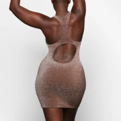 GLITTER SWIM METALLIC DRESS | COCOA -SWIM Sales Store SKIMS SWIM SW DRS 0111 COA ZA 0016 BK x1 34e32392 ae69 499b 9435 bc95ba40cb70