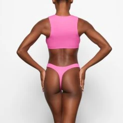 SKIMS SPORT SWIM HIGH NECK TOP | TAFFY -SWIM Sales Store SKIMS SWIM SW HNK 0050 AB TFY 0011 BK