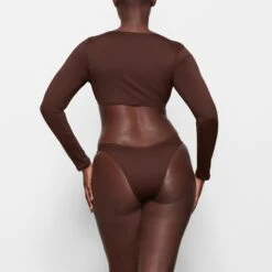 SWIM LONG SLEEVE SHRUG | COCOA 8 SWIM LONG SLEEVE SHRUG | COCOA -SWIM Sales Store SKIMS SWIM SW LGS 0015 MK COA BK