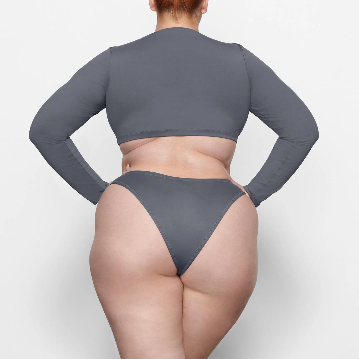 SWIM LONG SLEEVE SHRUG | GUNMETAL 4 SWIM LONG SLEEVE SHRUG | GUNMETAL - Image 4