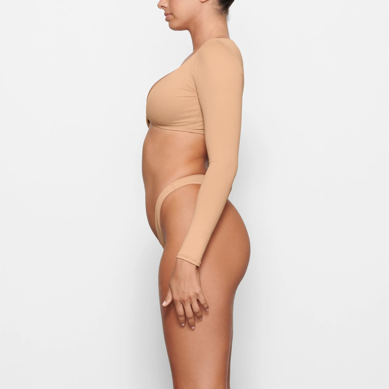 SWIM LONG SLEEVE SHRUG | OCHRE 3 SWIM LONG SLEEVE SHRUG | OCHRE - Image 3