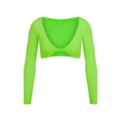 SWIM LONG SLEEVE SHRUG | NEON GREEN