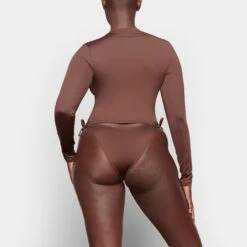 SWIM LONG SLEEVE SHIRT | COCOA -SWIM Sales Store SKIMS SWIM SW LGS 0843 TA COA 0014 BK