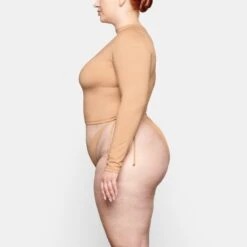 SWIM LONG SLEEVE SHIRT | OCHRE -SWIM Sales Store SKIMS SWIM SW LGS 0848 TB OCH 0006 SD