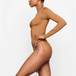 SWIM LONG SLEEVE SHIRT | ALMOND -SWIM Sales Store SKIMS SWIM SW LGS 0848 TD ALM 0010 SD