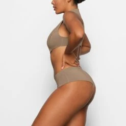 SKIMS SPORT SWIM MOCK NECK TOP | DESERT -SWIM Sales Store SKIMS SWIM SW MCK 0068 AA DES 0008 SD