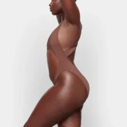 SWIM CUT OUT MONOKINI | COCOA -SWIM Sales Store SKIMS SWIM SW MKN 0012 TA COA 0010 SD scaled