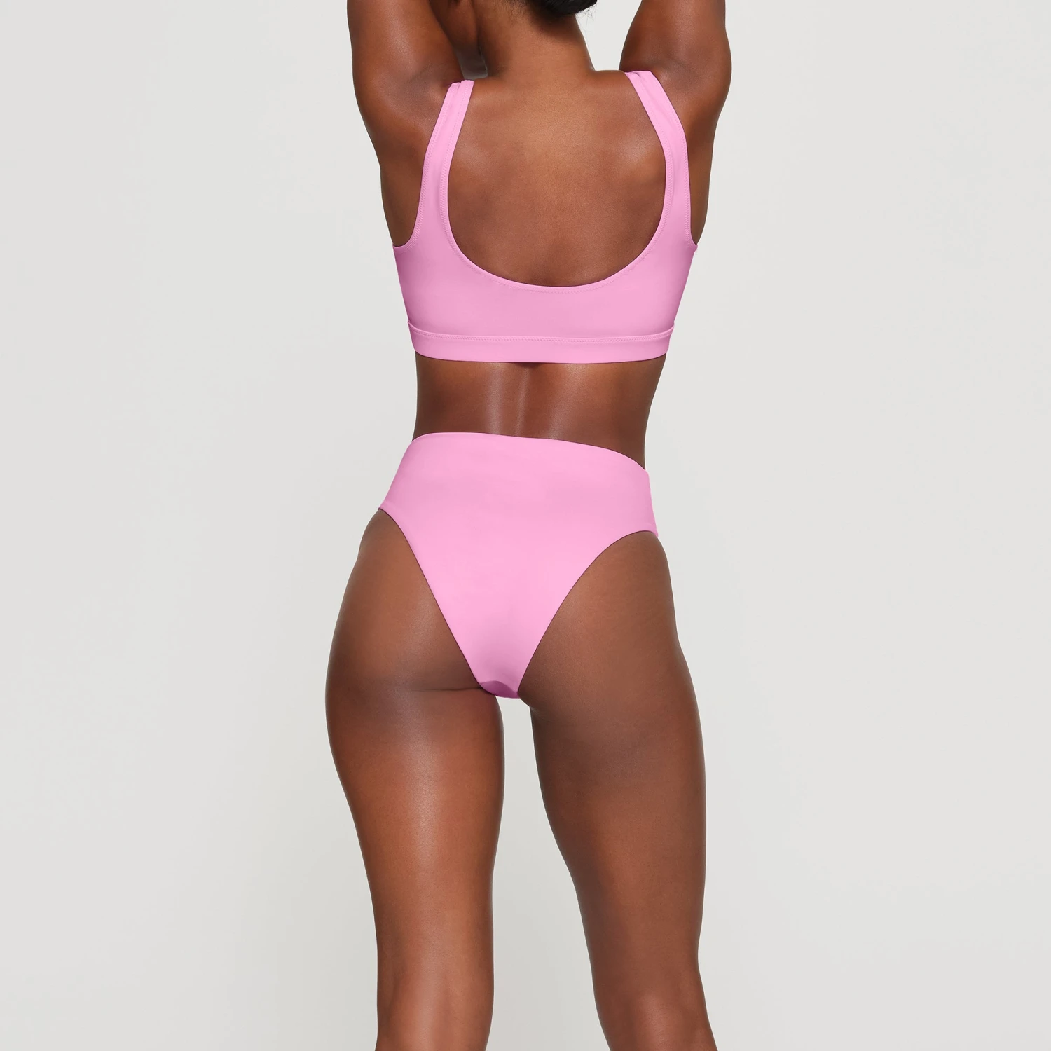 SWIM MID WAIST BOTTOMS | LIGHT PINK 4 SWIM MID WAIST BOTTOMS | LIGHT PINK - Image 4