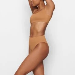 SWIM MID WAIST BOTTOMS | ALMOND -SWIM Sales Store SKIMS SWIM SW MWB 0748 MM ALM SD