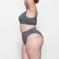 SWIM MID WAIST BOTTOMS | GUNMETAL -SWIM Sales Store SKIMS SWIM SW MWB 0748 MM GUN SD