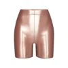 METALLIC SWIM MID WAIST SHORT | CHAMPAGNE