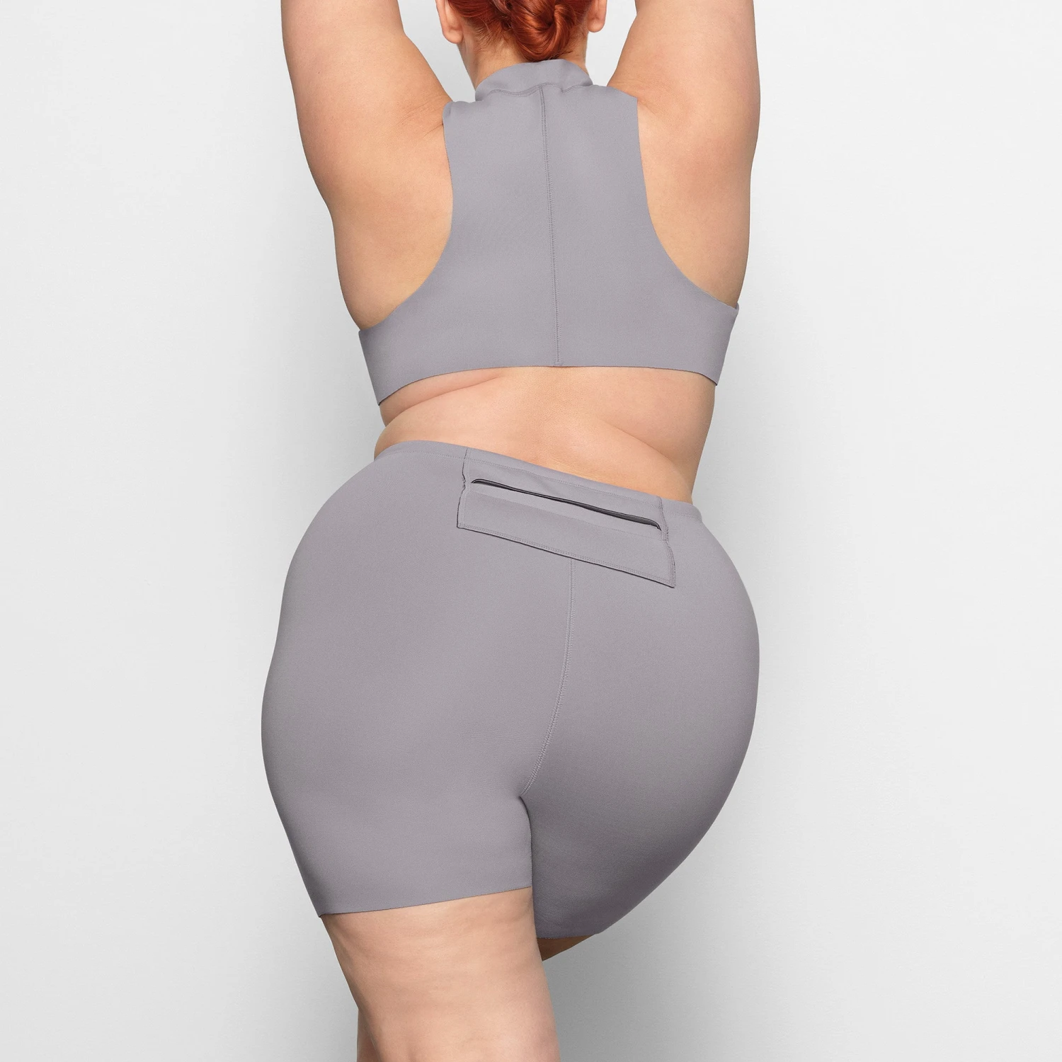 SKIMS SPORT SWIM MID THIGH SHORT | CHROME 4 SKIMS SPORT SWIM MID THIGH SHORT | CHROME - Image 4