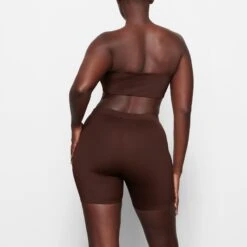 SWIM MID WAIST SHORT | COCOA -SWIM Sales Store SKIMS SWIM SW MWS 0750 MK COA BK