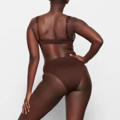 SWIM PLUNGE BIKINI TOP | COCOA -SWIM Sales Store SKIMS SWIM SW PLG 0742 MK COA BK