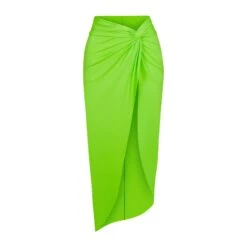 SWIM SARONG SKIRT | NEON GREEN