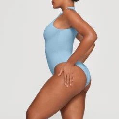 SWIM ZIP FRONT SLEEVELESS ONE PIECE | IRIS BLUE -SWIM Sales Store SKIMS SWIM SW SLO 0149 HA IRB 0034