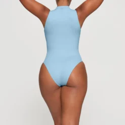 SWIM ZIP FRONT SLEEVELESS ONE PIECE | IRIS BLUE -SWIM Sales Store SKIMS SWIM SW SLO 0149 HA IRB 0039
