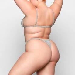 GLITTER SWIM RUCHED BIKINI TANGA | NICKEL -SWIM Sales Store SKIMS SWIM SW TAN 0107 NIC ZB 0012 SD x1 e7c3722c bb7b 4fe5 98f5 f5e128150573