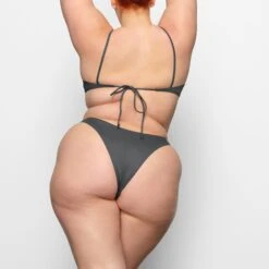 SWIM MICRO TANGA BIKINI BOTTOMS | GUNMETAL -SWIM Sales Store SKIMS SWIM SW TAN 0147 CC GUN 0014 BK