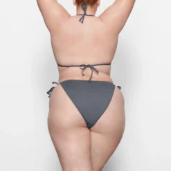 SWIM DIPPED TIE BOTTOMS | GUNMETAL -SWIM Sales Store SKIMS SWIM SW TBM 0797 MM GUN BK