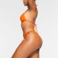 SWIM DIPPED TIE BOTTOMS | ORANGE -SWIM Sales Store SKIMS SWIM SW TBM 0797 OA ORG 0011 SD