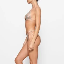 SEQUIN TRIANGLE BIKINI TOP | CLAY -SWIM Sales Store SKIMS SWIM SW TRI 0138 ED CLY 0007