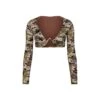 SWIM LONG SLEEVE UNDERWIRE TOP | SKIMS CAMO