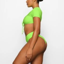 SWIM RUCHED T-SHIRT | NEON GREEN -SWIM Sales Store SKIMS SWIM TP SHR 2789 CA NGE 0010 SDc