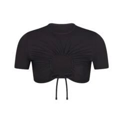 SWIM RUCHED T-SHIRT | ONYX