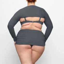 SHAPING SWIM SHRUG | GUNMETAL -SWIM Sales Store SKIMS SWIM TP SRG 2760 FC GUN 0012 BK x1 07ade1fc 850a 448a a209 0037897e196c